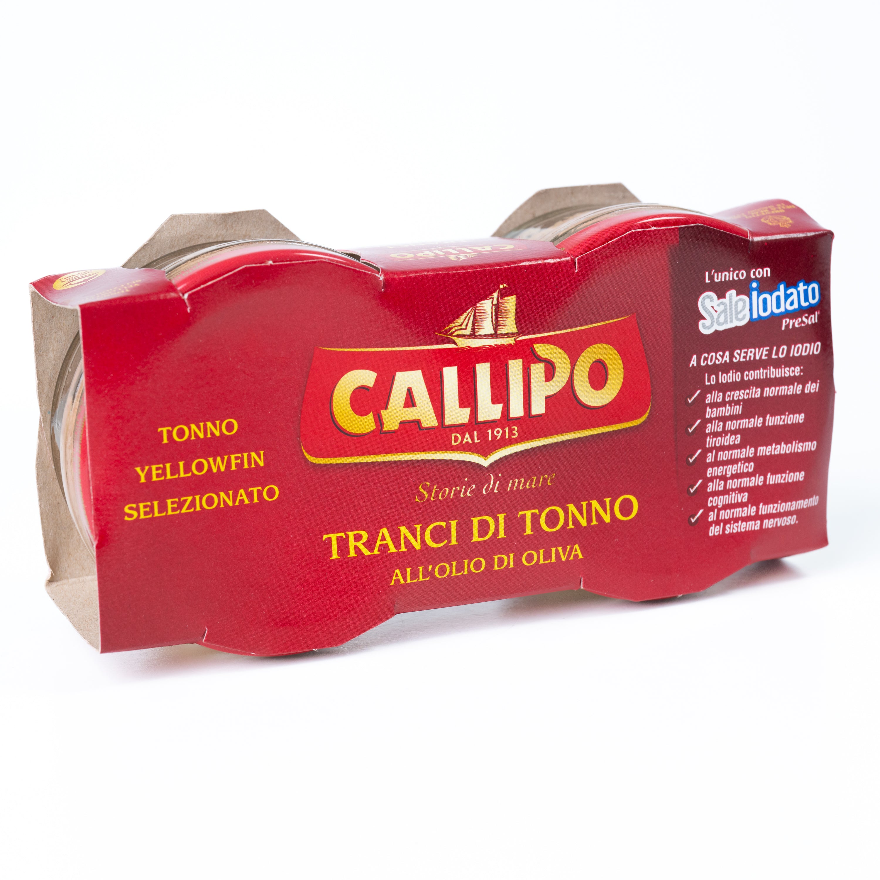 Ton Callipo în ulei de măsline, 2 x 70 g, borcan