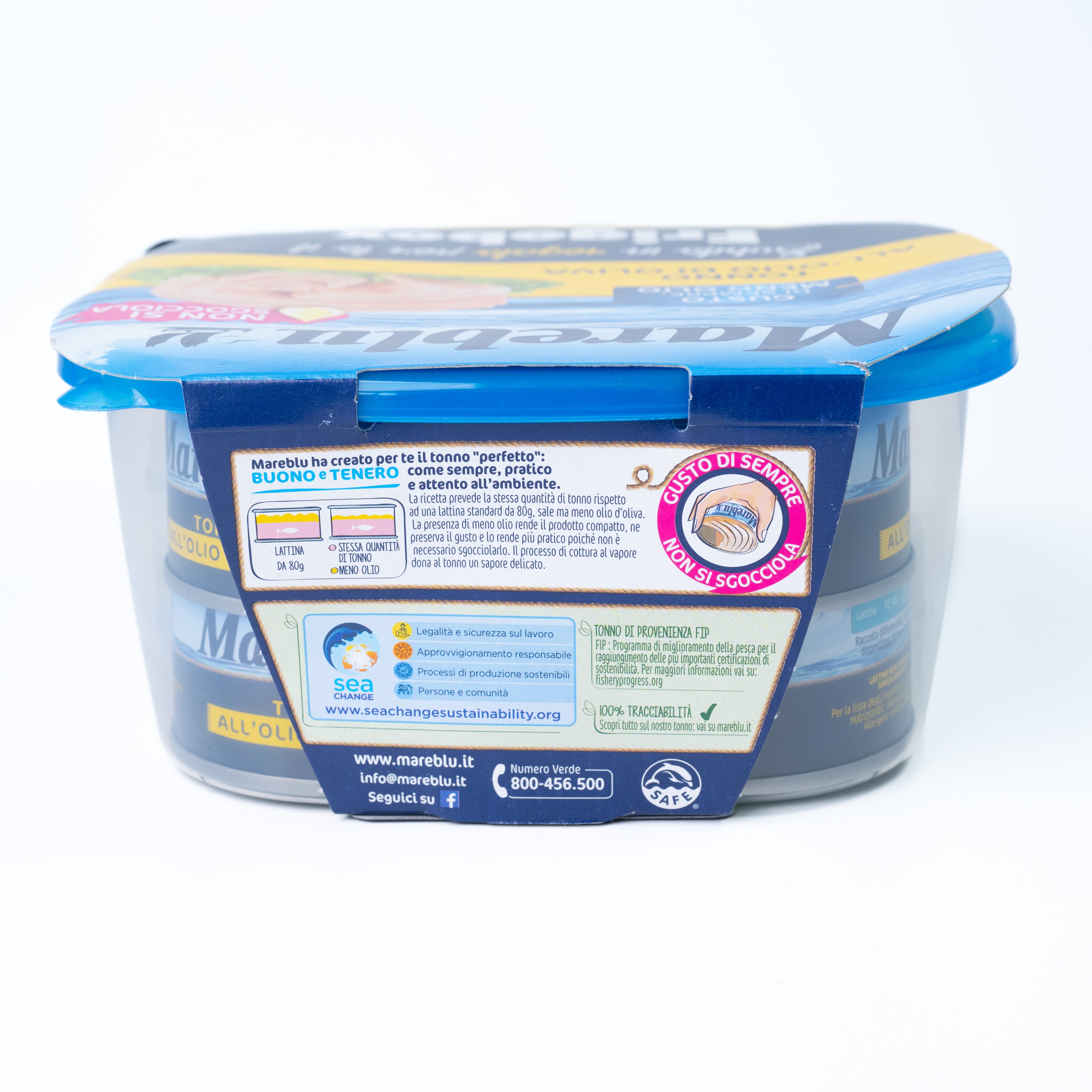Ton cu mai puțin ulei de măsline Mareblu, 480 g