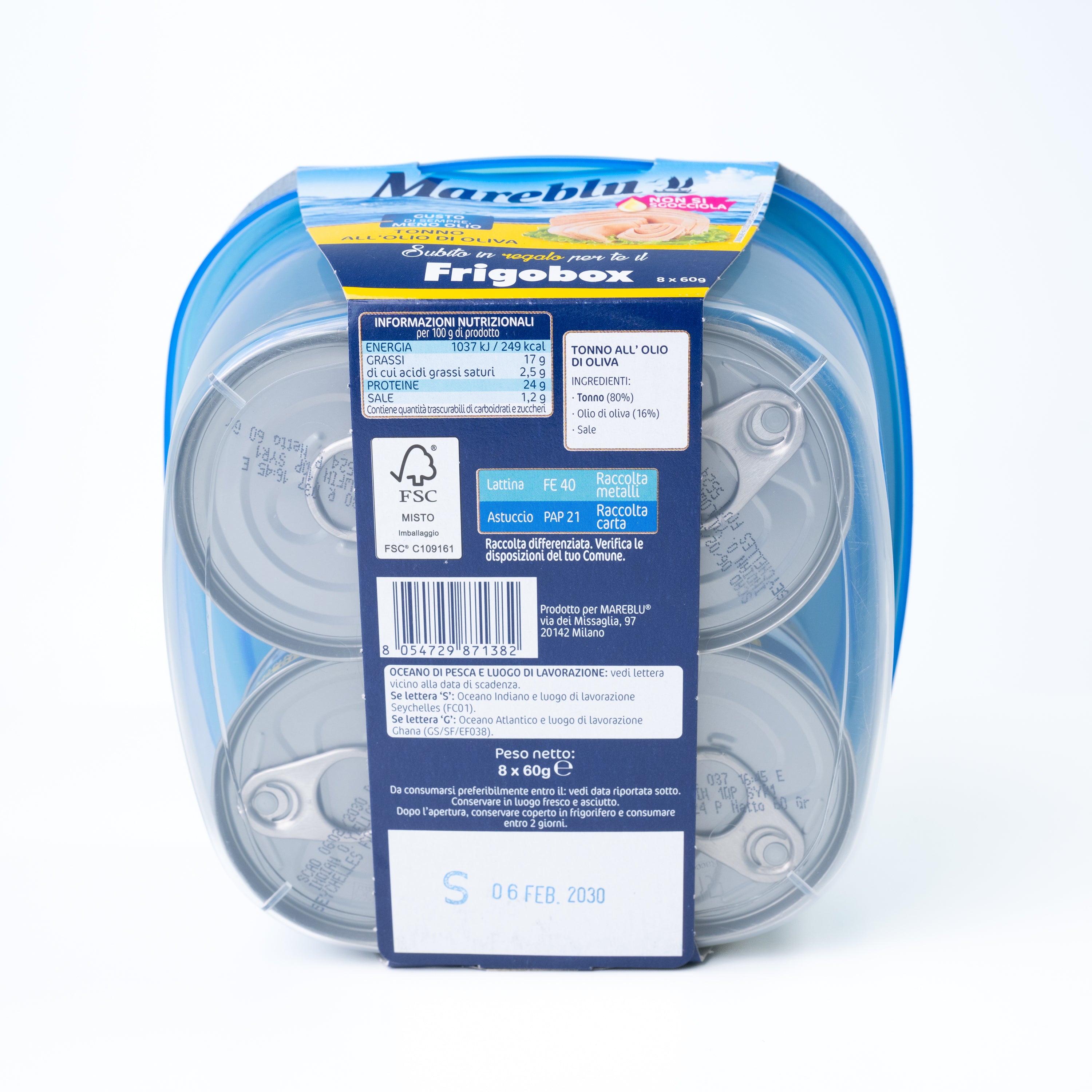 Ton cu mai puțin ulei de măsline Mareblu, 480 g