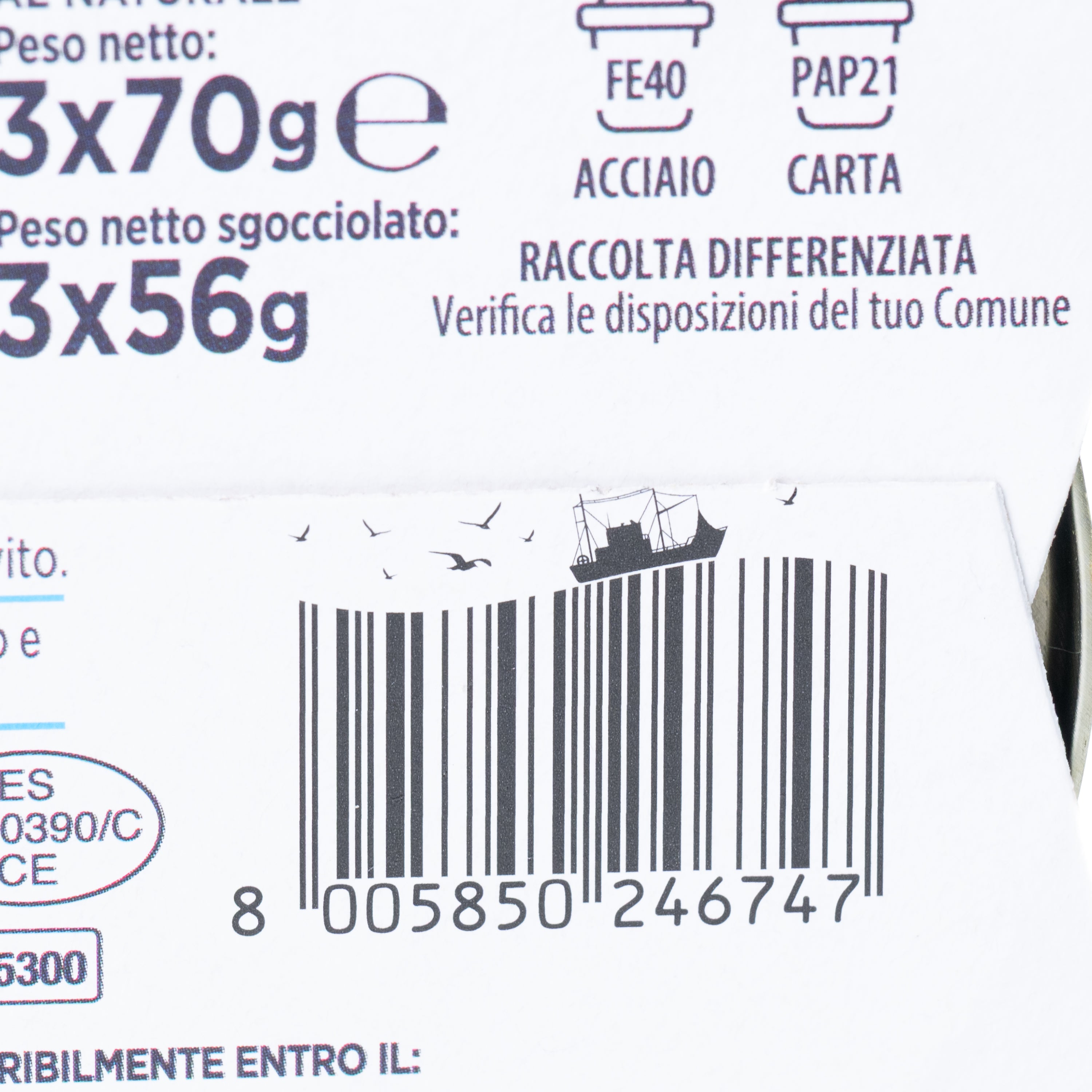 Ton în suc propriu Nostromo, 3 x 70 g