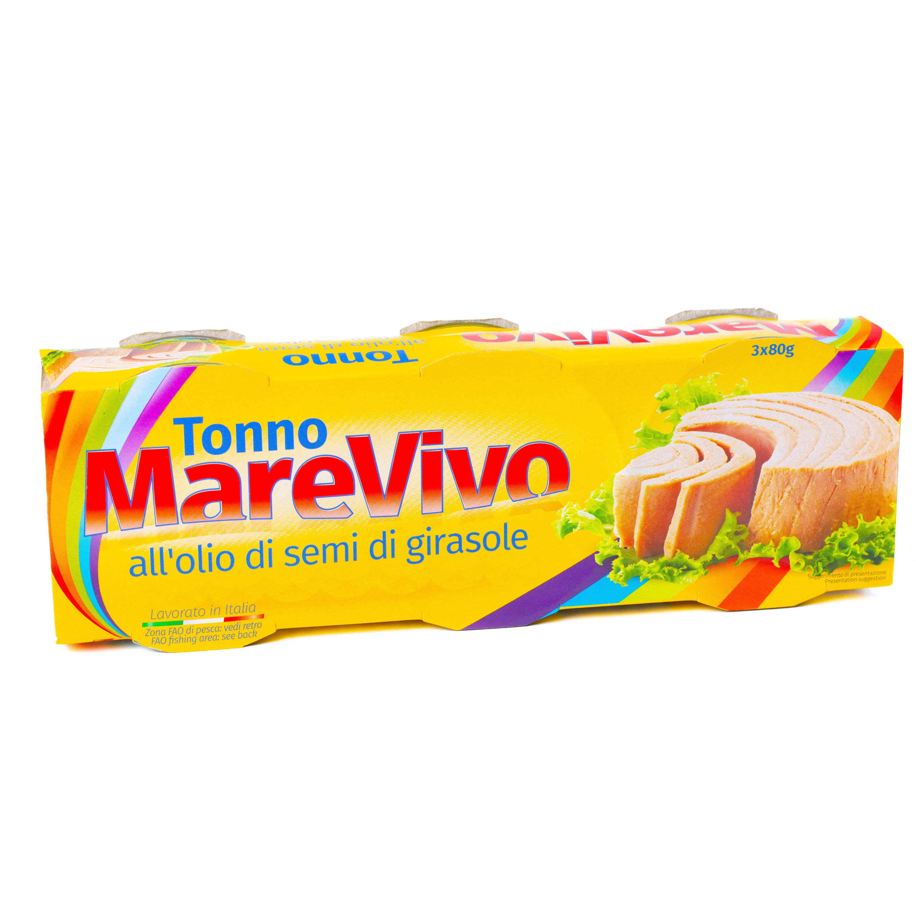 Ton în ulei de floarea-soarelui MareVivo, 240 g