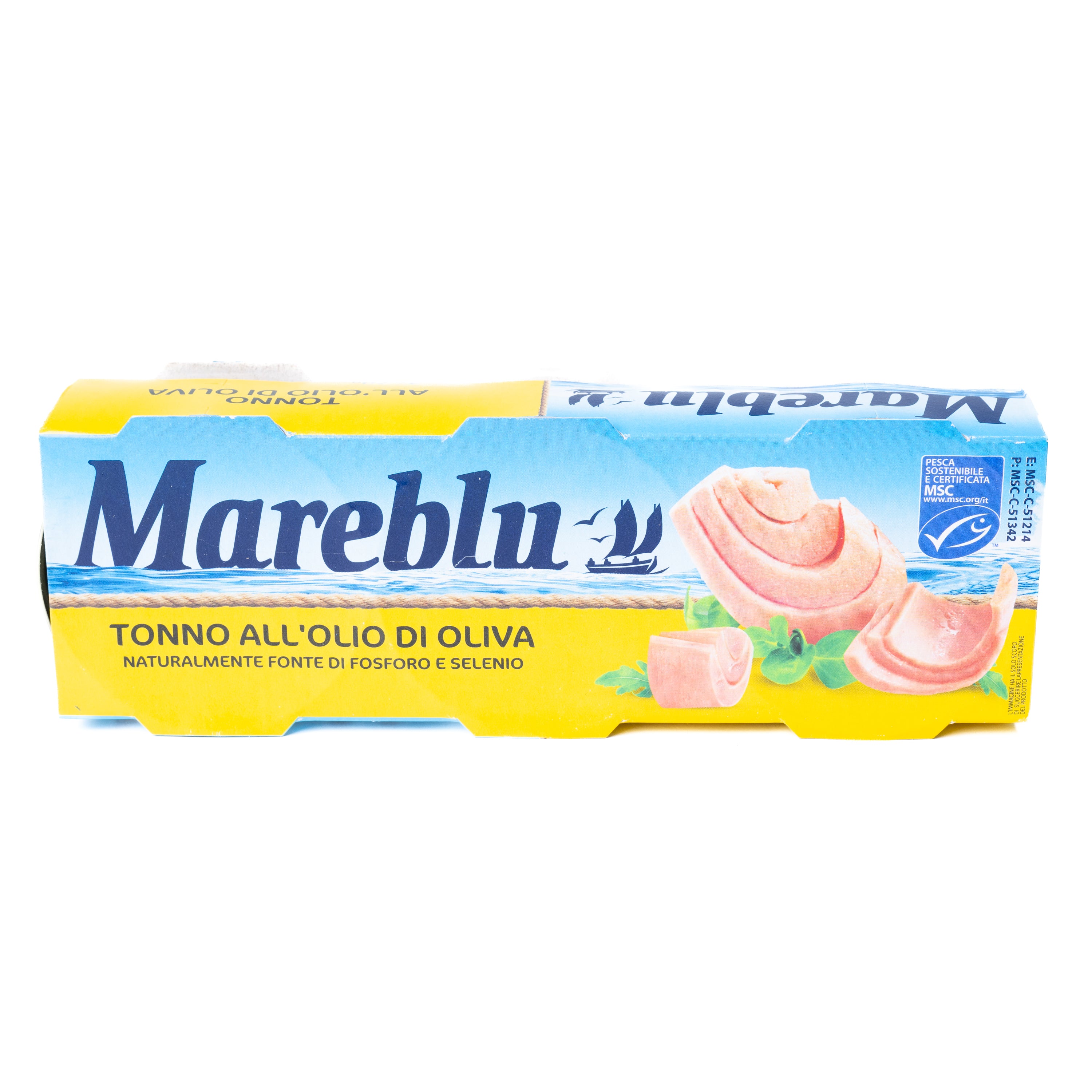 Ton în ulei de măsline Mareblu, 3 x 70 g