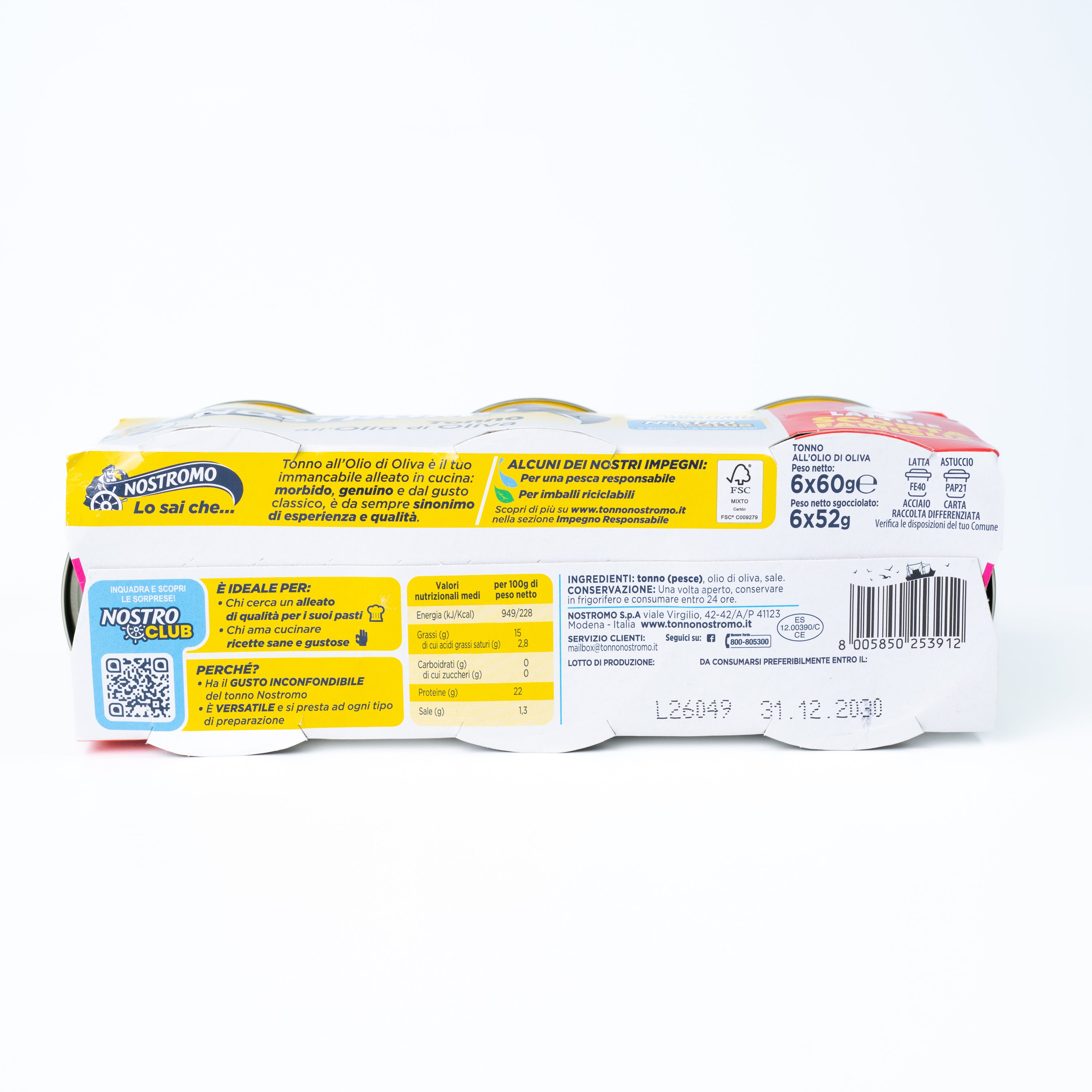 Ton în ulei de măsline Nostromo, 6 x 60 g