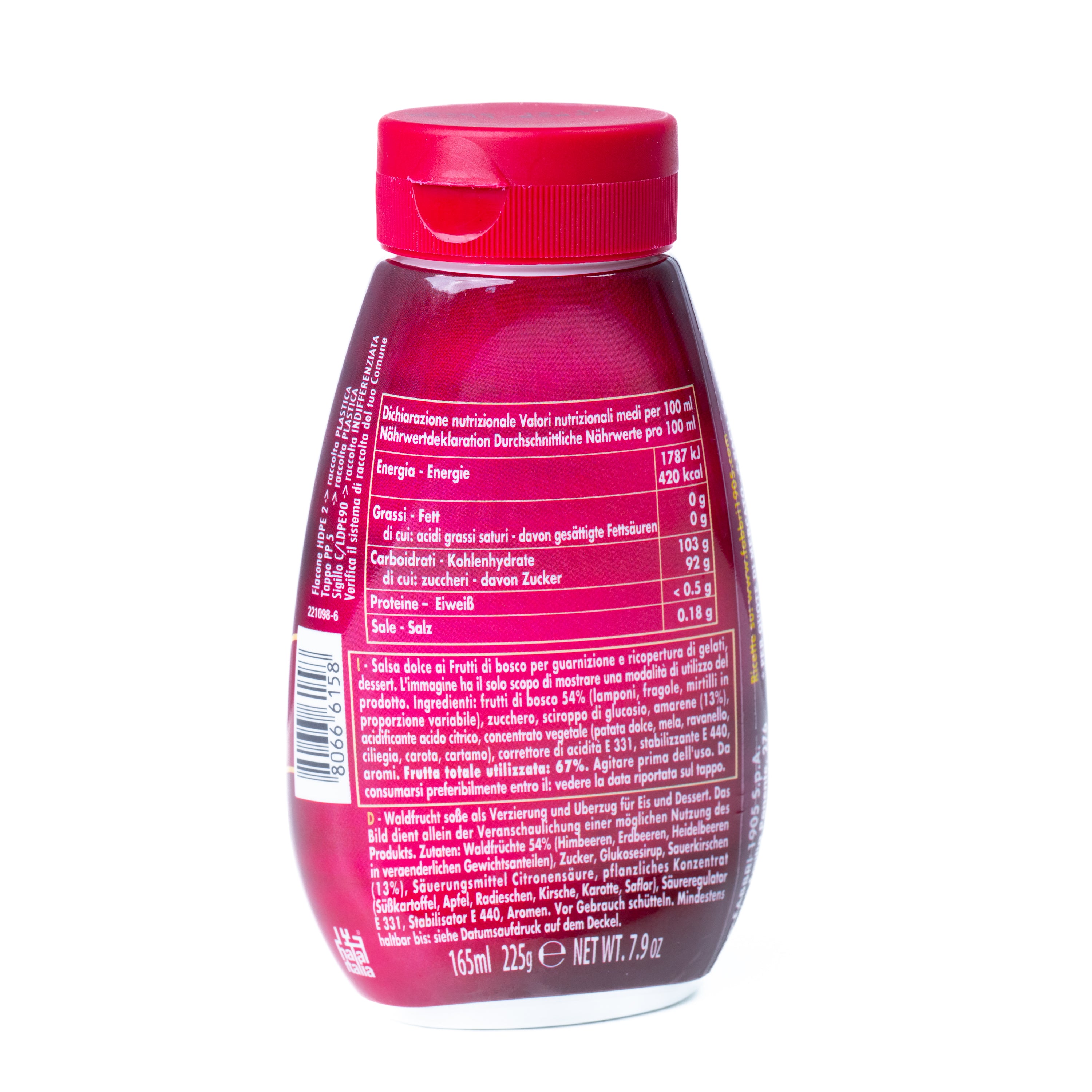 Topping cu fructe de pădure Fabbri, 225 g