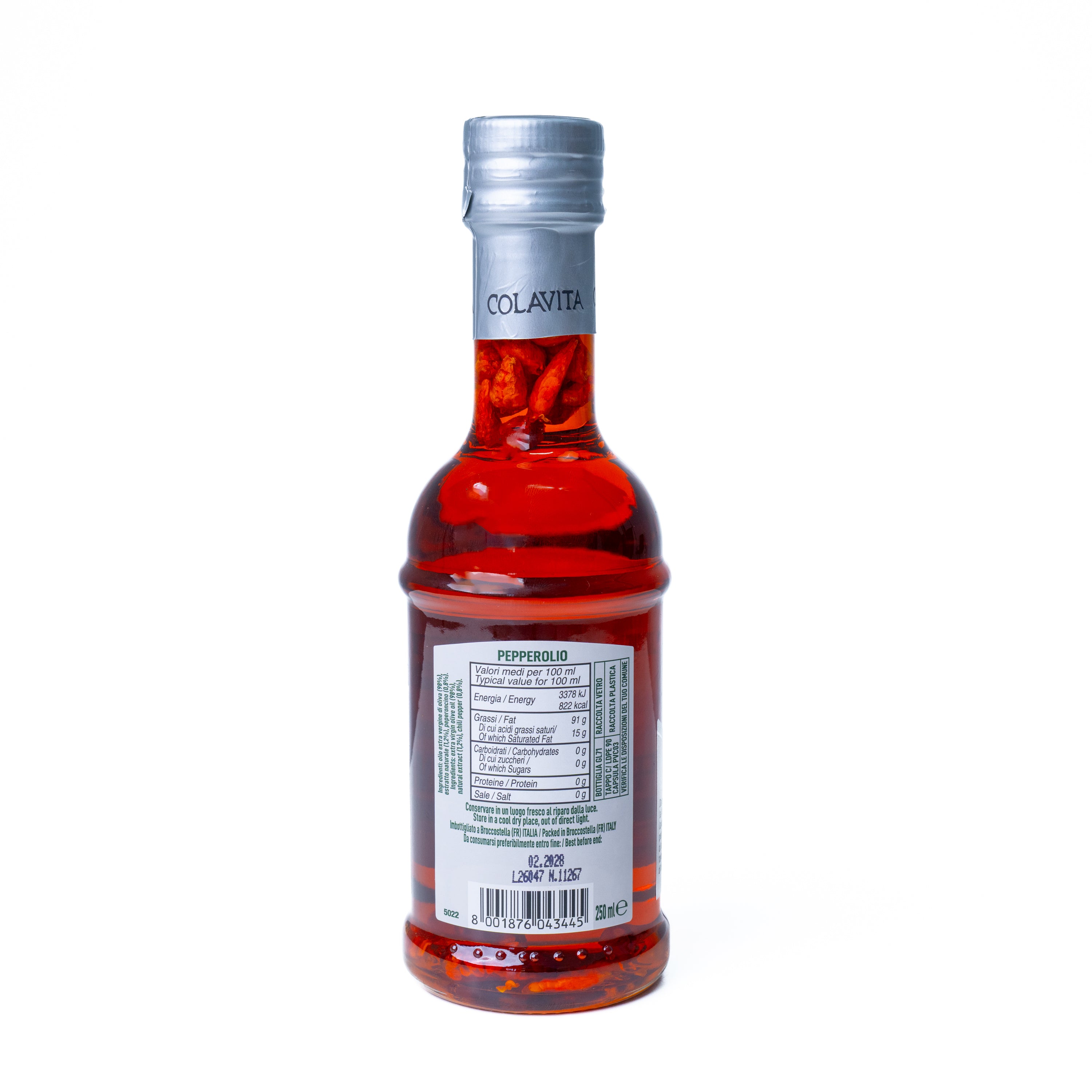 Ulei condimentat Pepperolio cu ardei iute Colavita, 250 ml