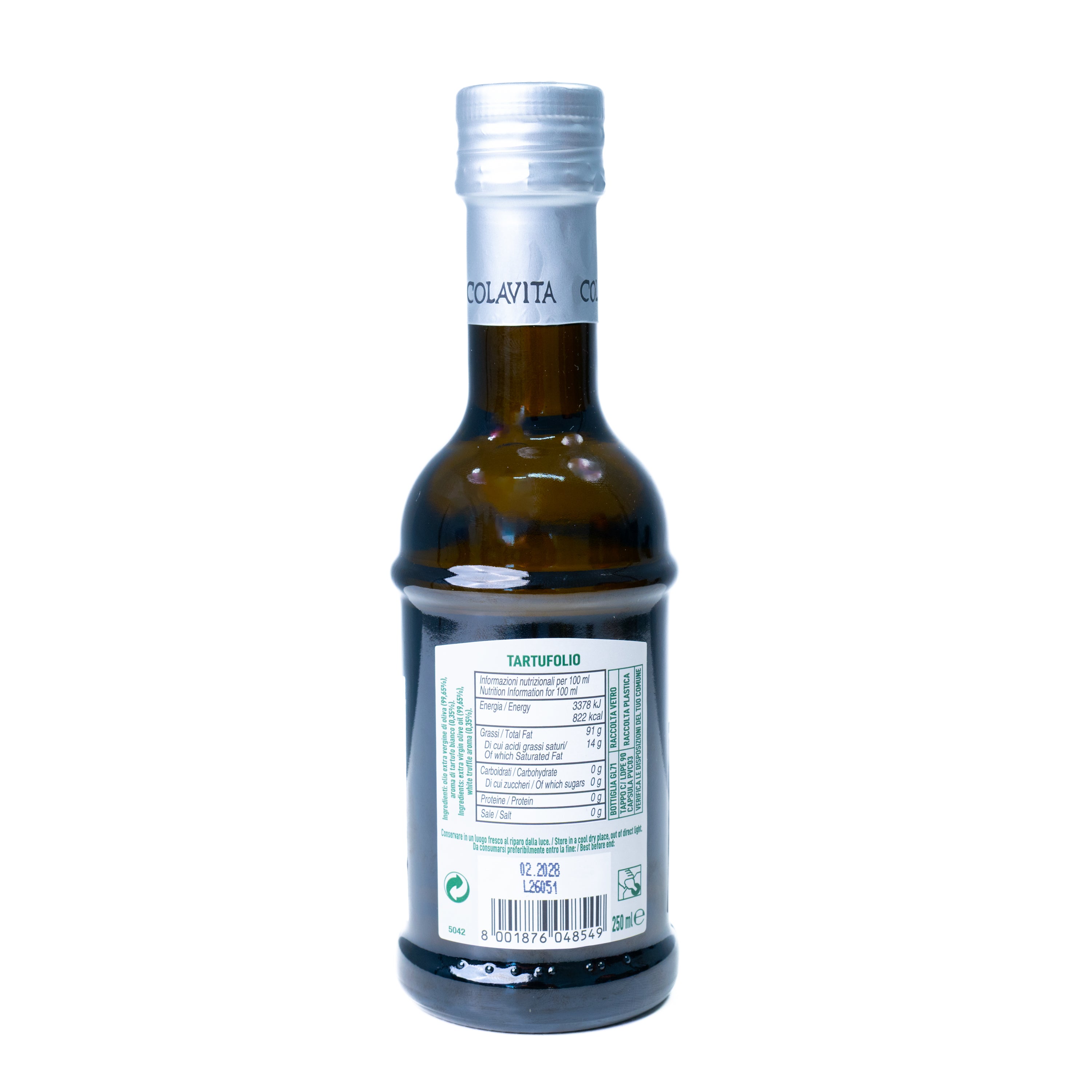 Ulei condimentat Tartufolio cu trufe Colavita, 250 ml