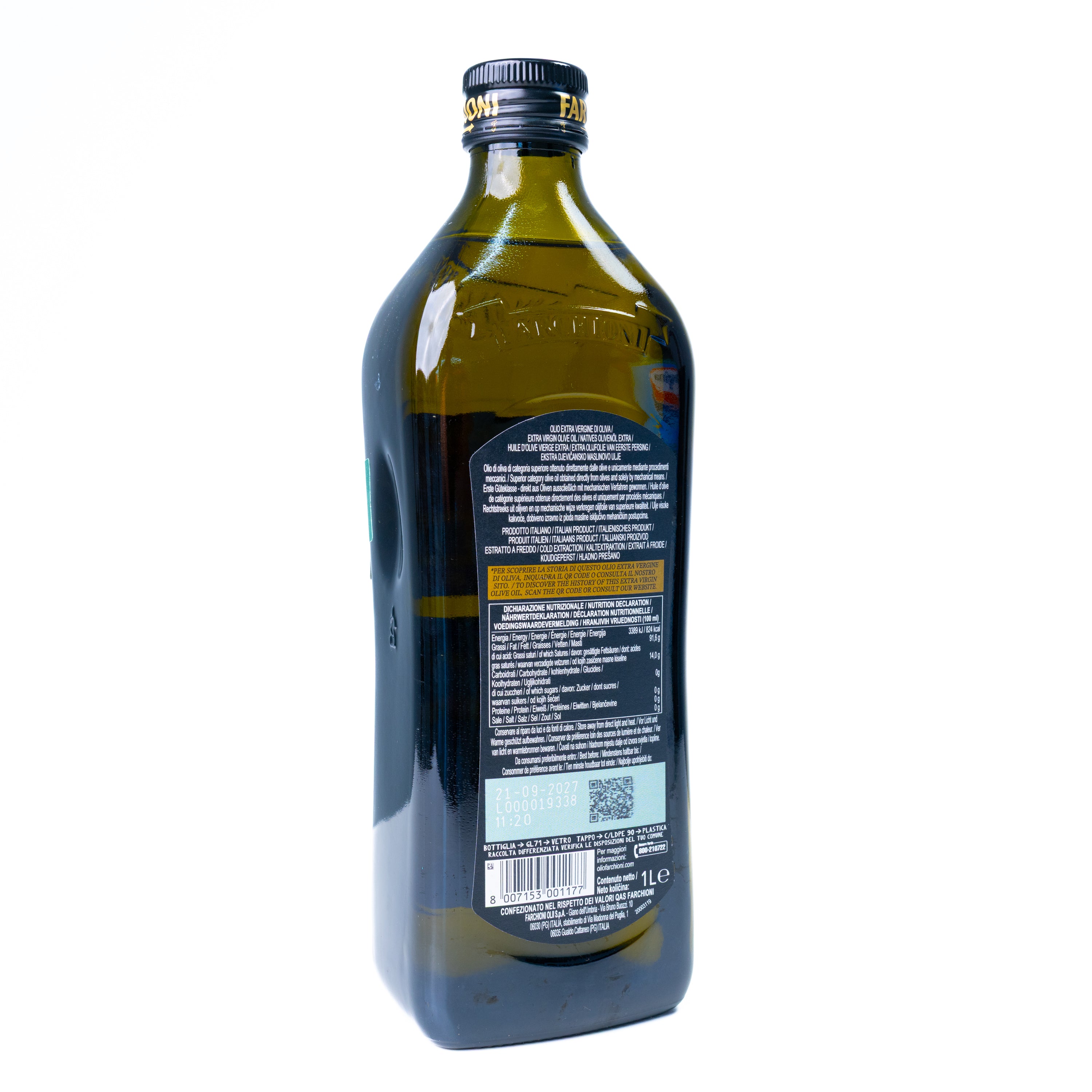 Ulei de măsline extravirgin 100% italian Farchioni, 1 L