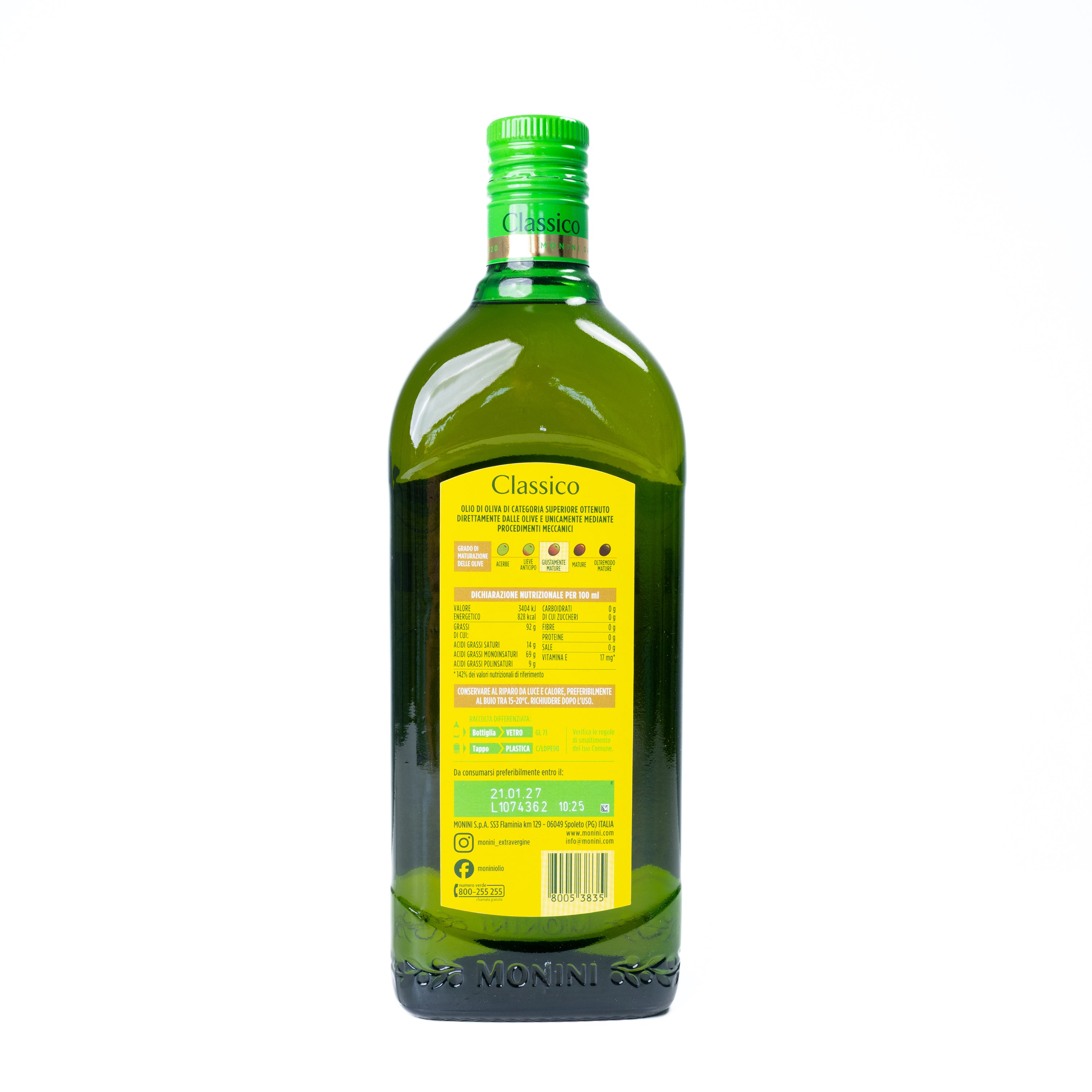 Ulei de măsline extravirgin clasic Monini, 1 L