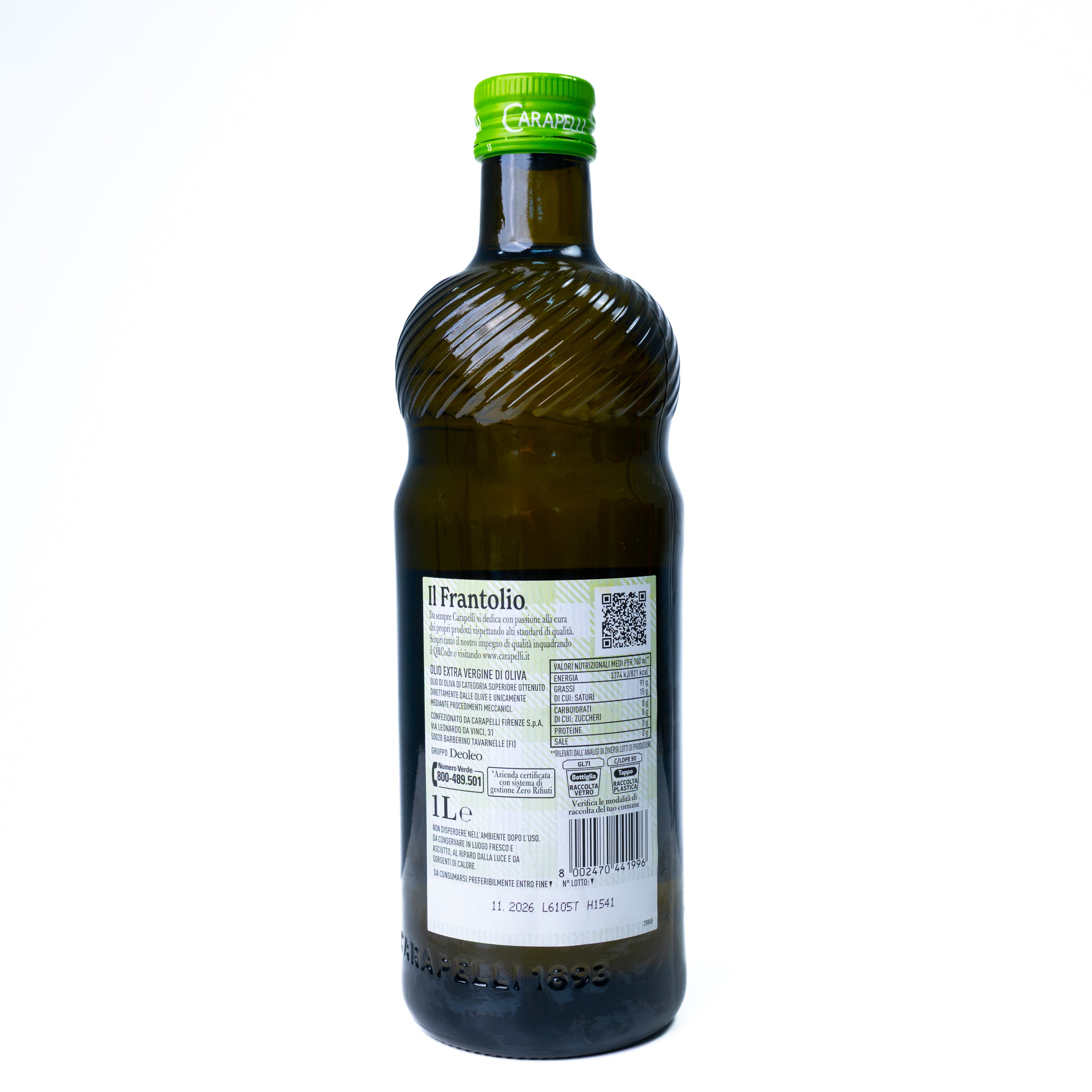 Ulei de măsline extravirgin Frantolio Carapelli, 1 L