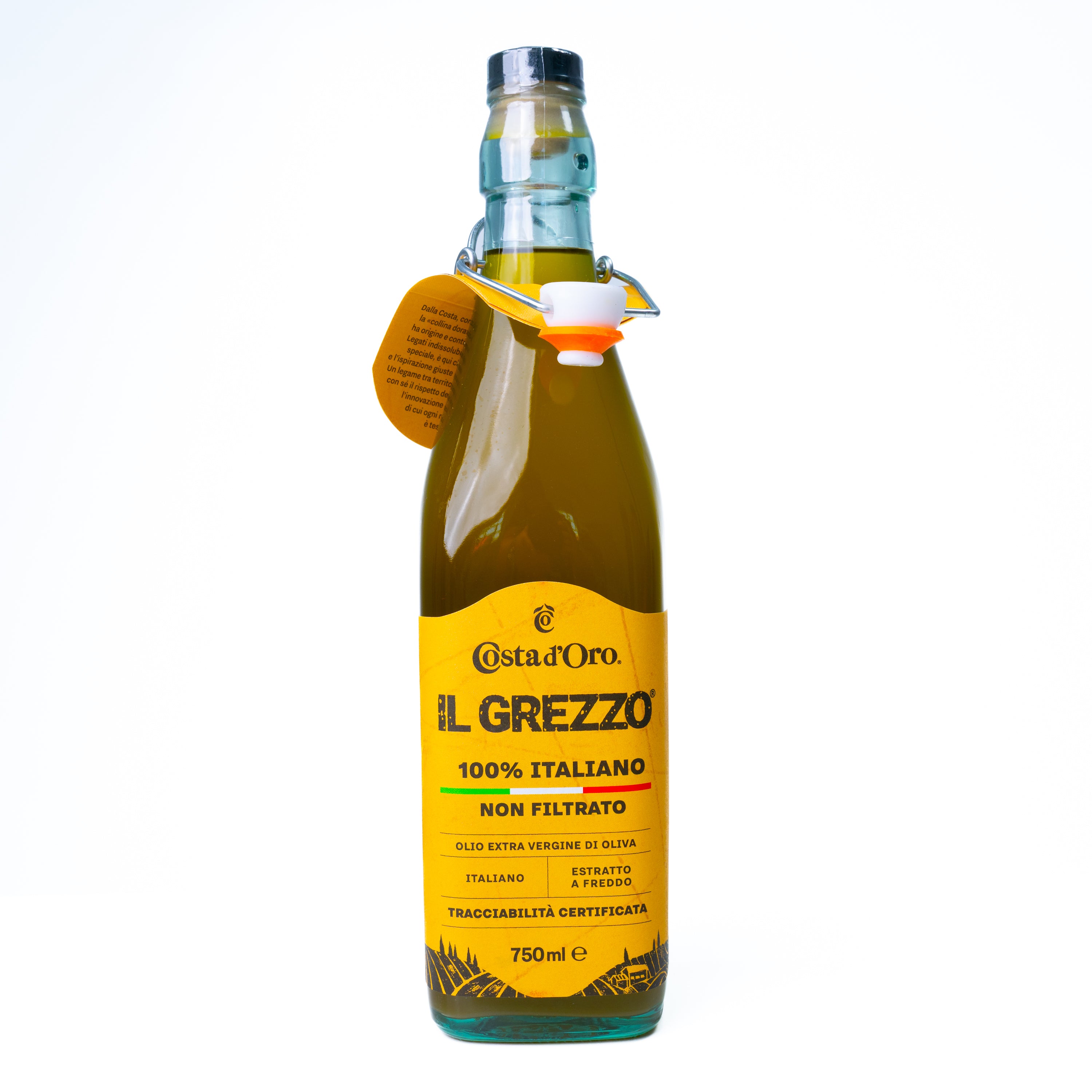 Ulei de măslines extravirgin nefiltrat Il Grezzo Costa d'Oro, 750 ml